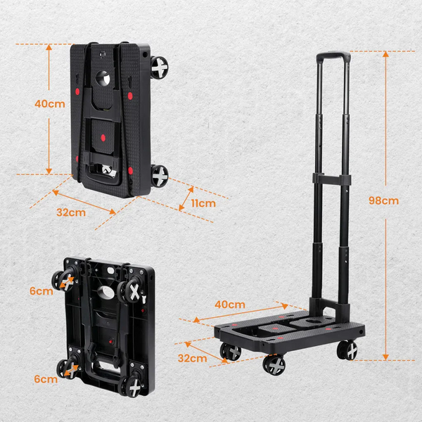 Візок платформений складний з телескопічною ручкою MXR Trolley фото