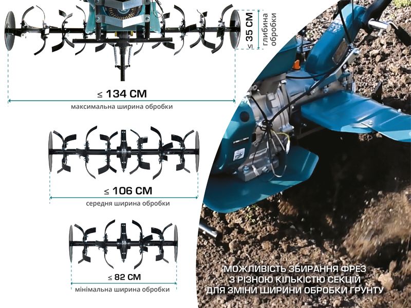 Культиватор бензиновий Konner&Sohnen KS 9HP-1350G-3 KS 9HP-1350G-3 фото