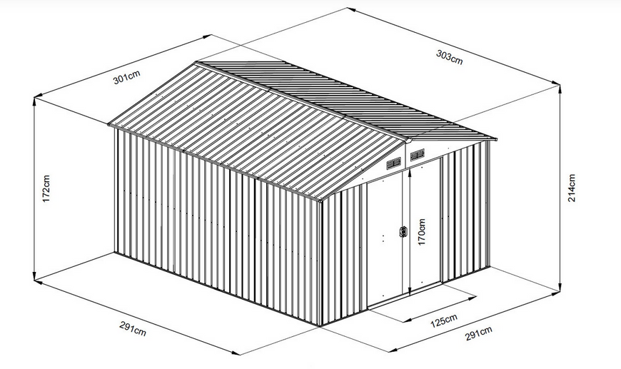 Садовый домик металлический HECHT 10X10 PLUS HECHT10X10PLUS фото