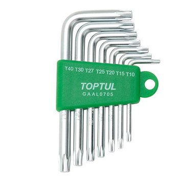 Набор ключей TORX Г-обр. TOPTUL T10-T40 7ед. GAAL0705 GAAL0705 фото