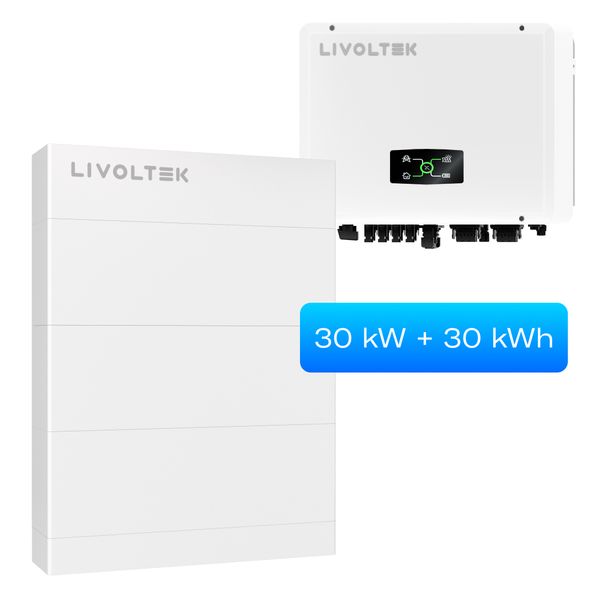 Гібридний інвертор Livoltek All-in-One ESS 3-Phase 30кВт з АКБ 30кВт·г + BMS+ADAPTER  3-Phase 30+30 фото