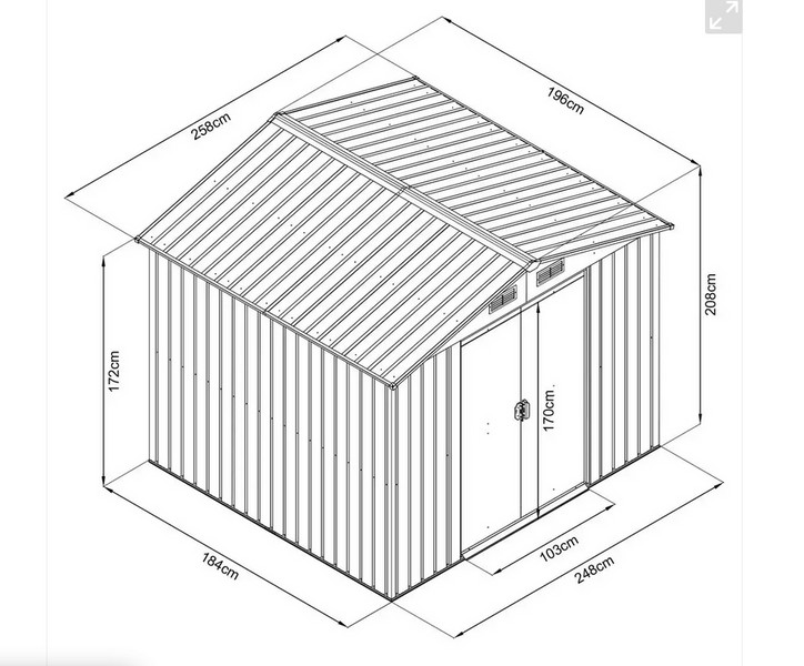 Садовий будинок металевий HECHT 6X8 PLUS HECHT6X8PLUS фото